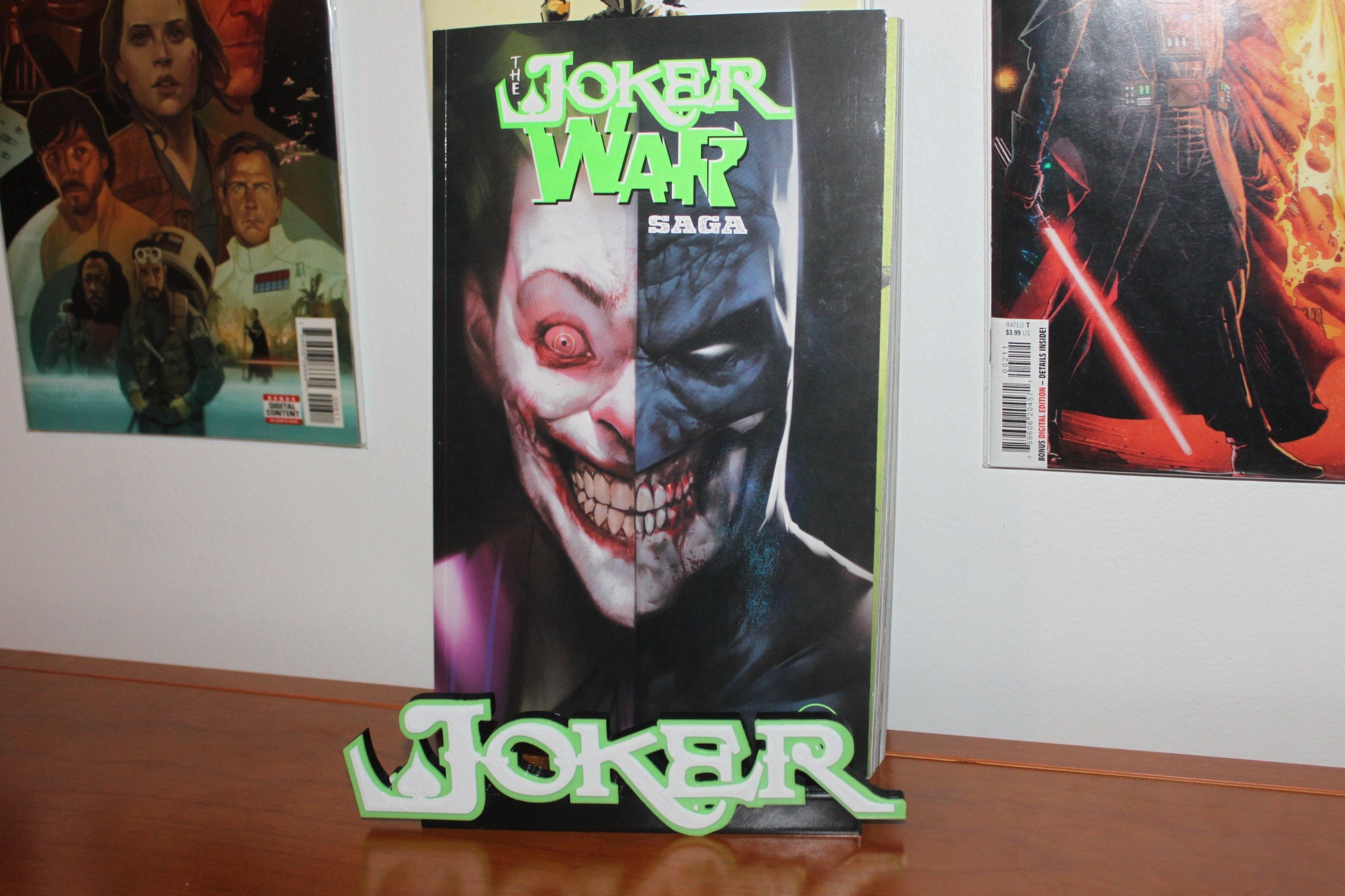 Joker 3D printed Comic Logo Art