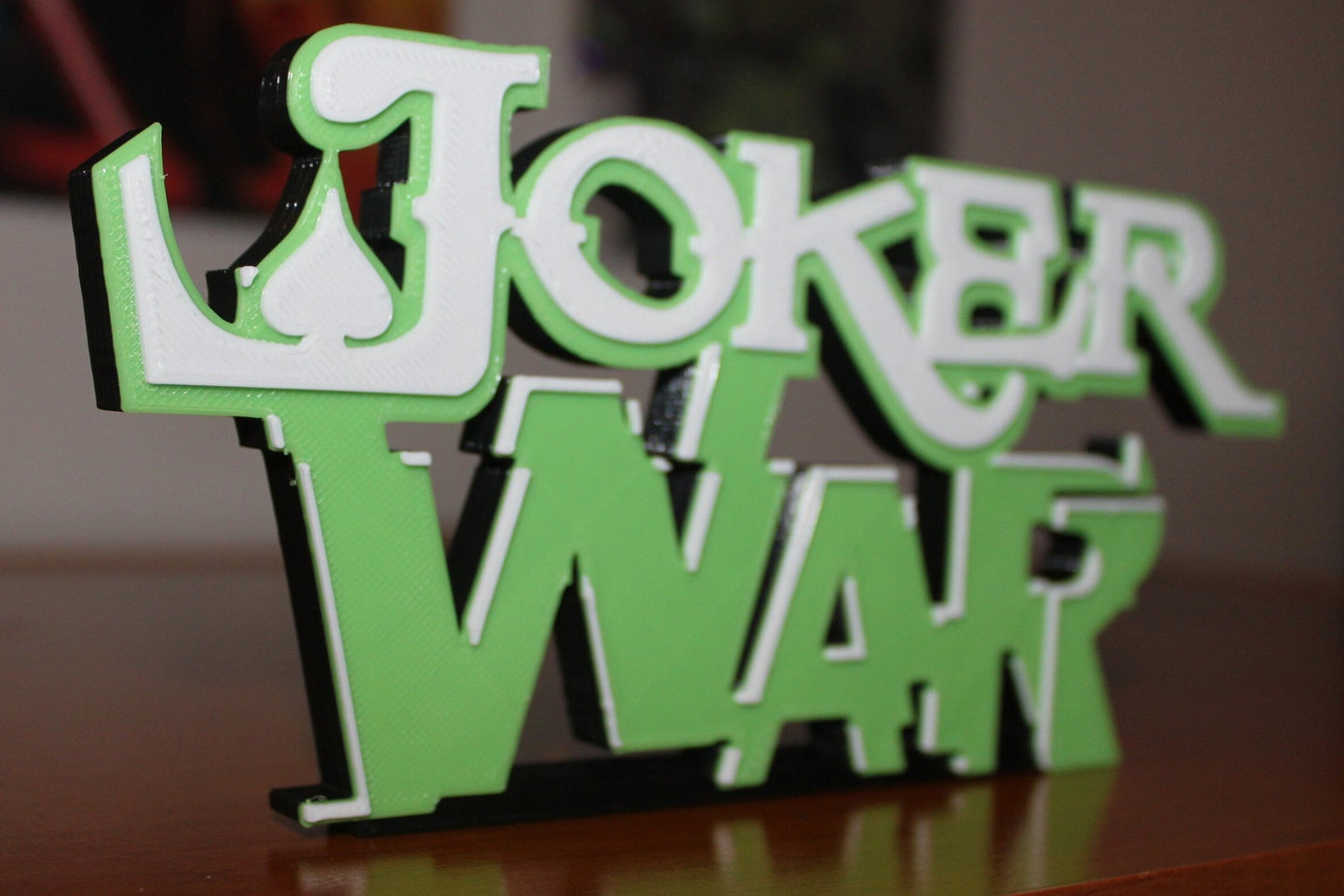 Joker War 3D printed Comic Logo Art