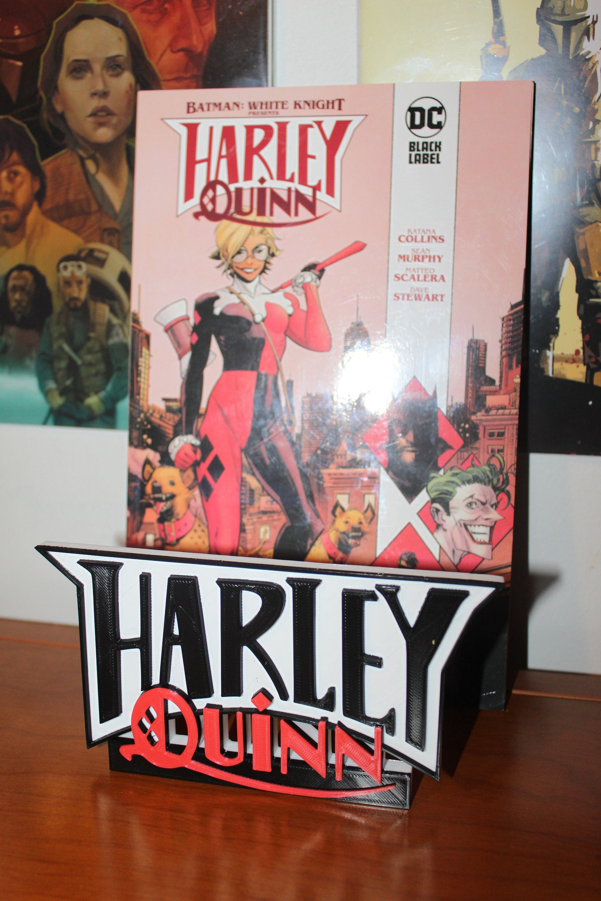 Harley Quinn 3D printed Comic Logo Art