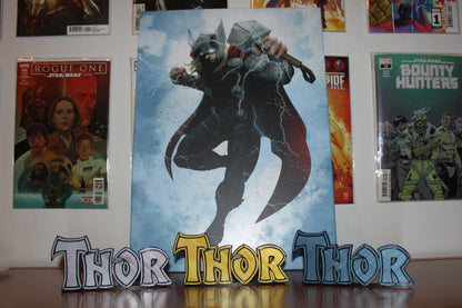 Thor 3D printed Comic Logo Art