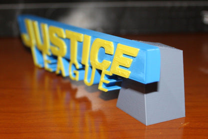 Justice league 3D printed Comic Logo Art