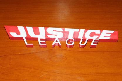 Justice league 3D printed Comic Logo Art