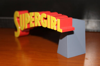 Supergirl 3D printed Comic Logo Art