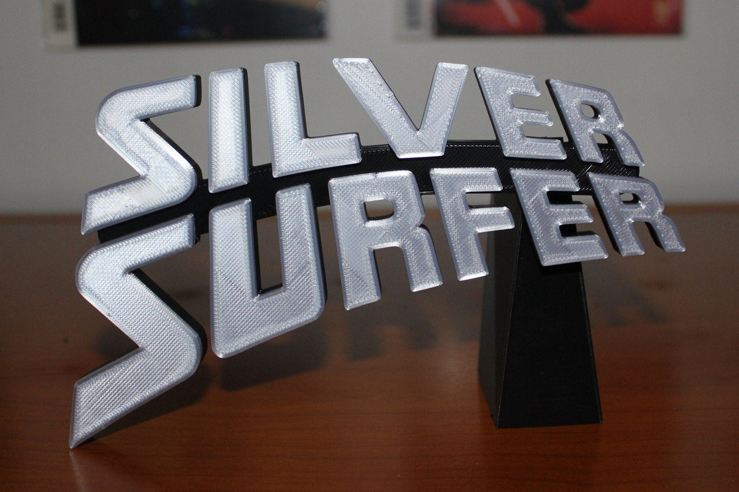 Silver Surfer 3D printed Comic Logo Art