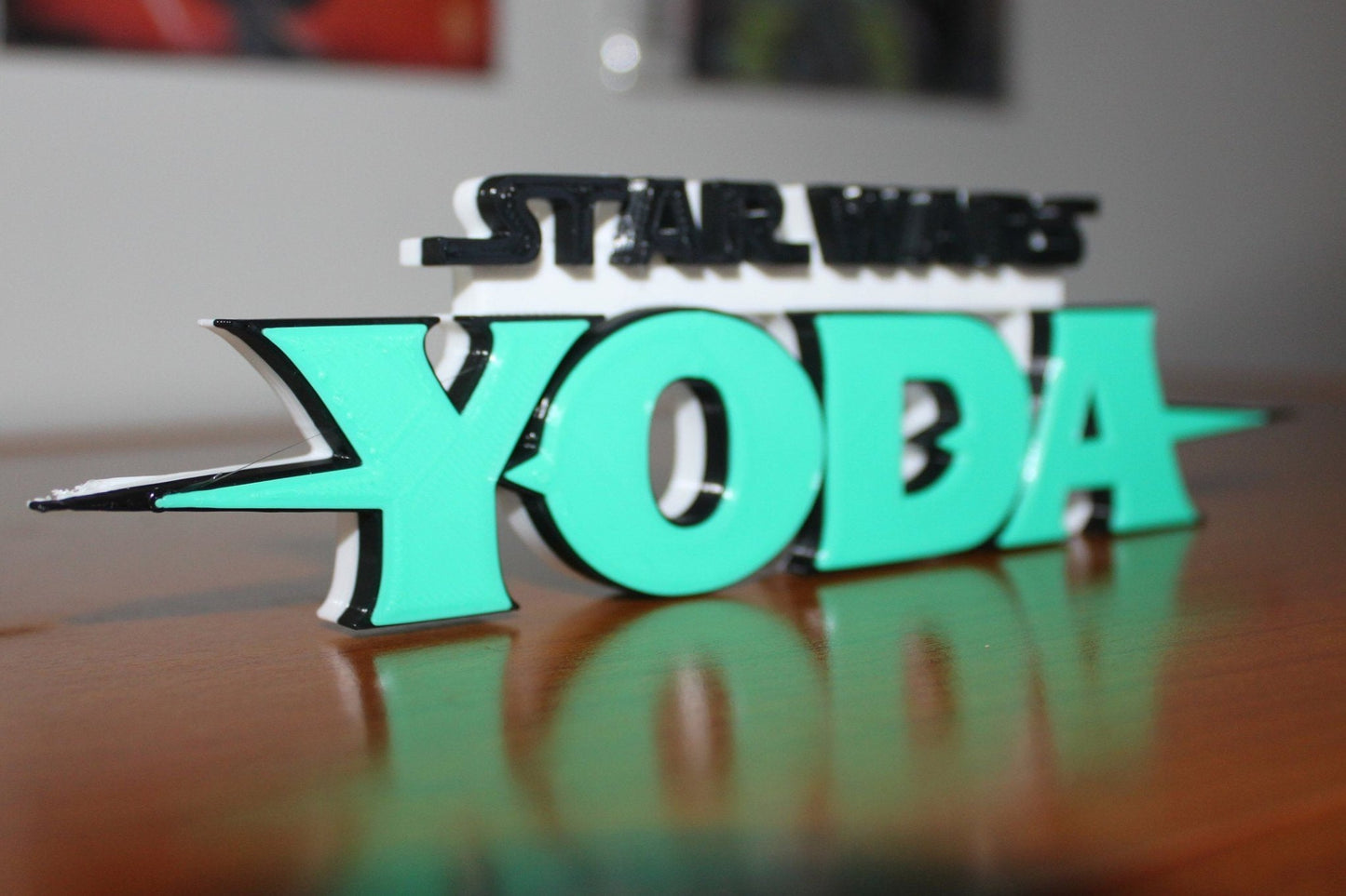 Yoda 3D printed Comic Logo Art