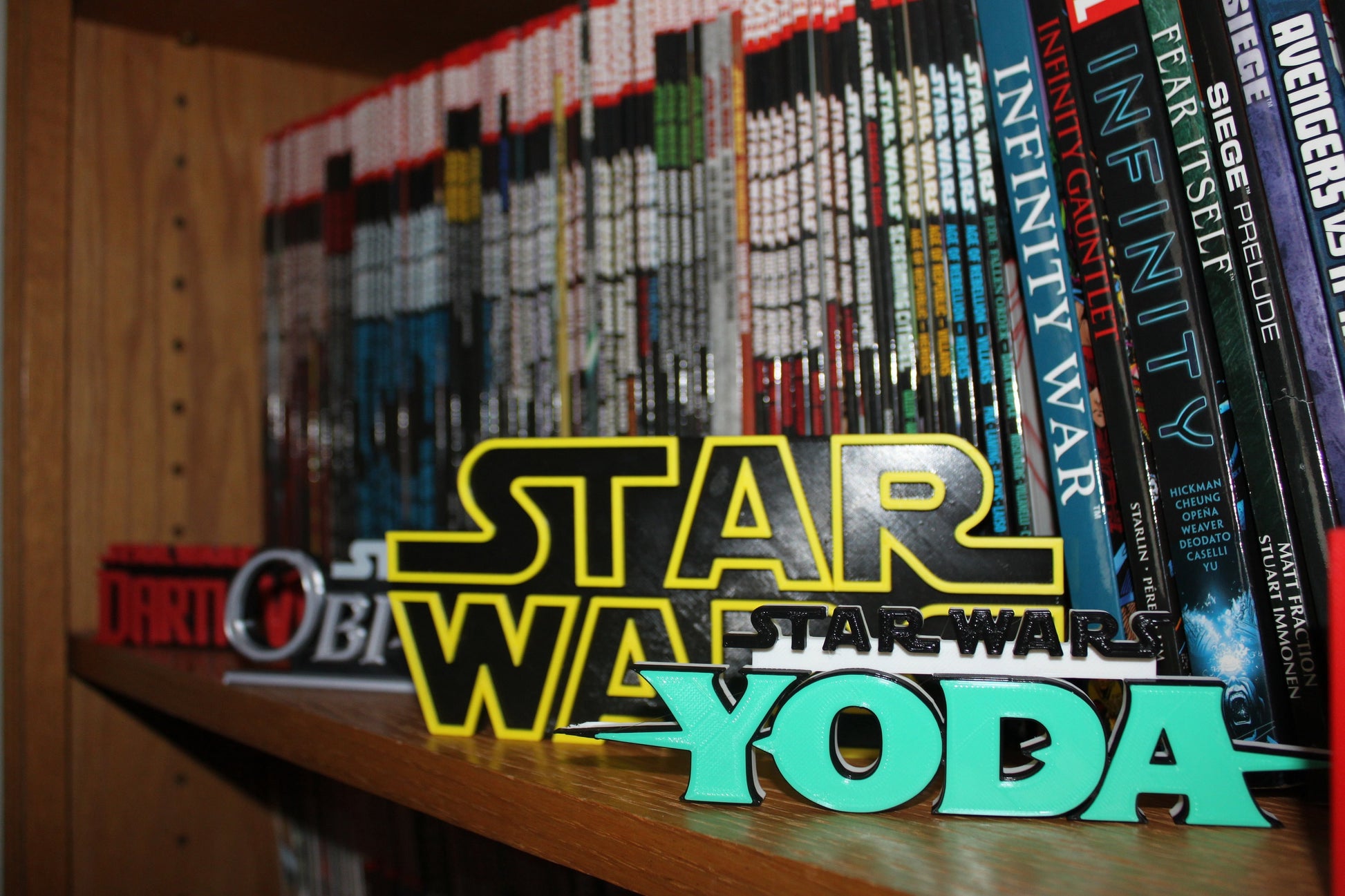 Yoda 3D printed Comic Logo Art