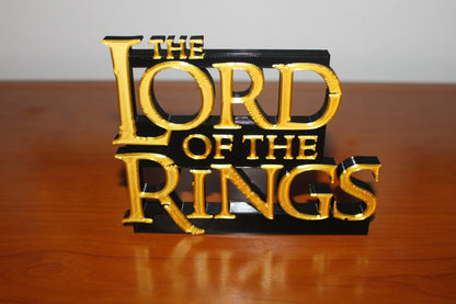 Lord of the Rings 3D printed Logo Art