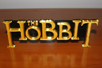 The Hobbit 3D printed Logo Art