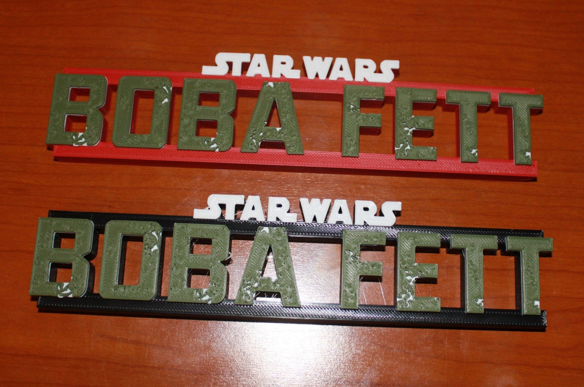 Boba Fett 3D printed Comic Logo Art