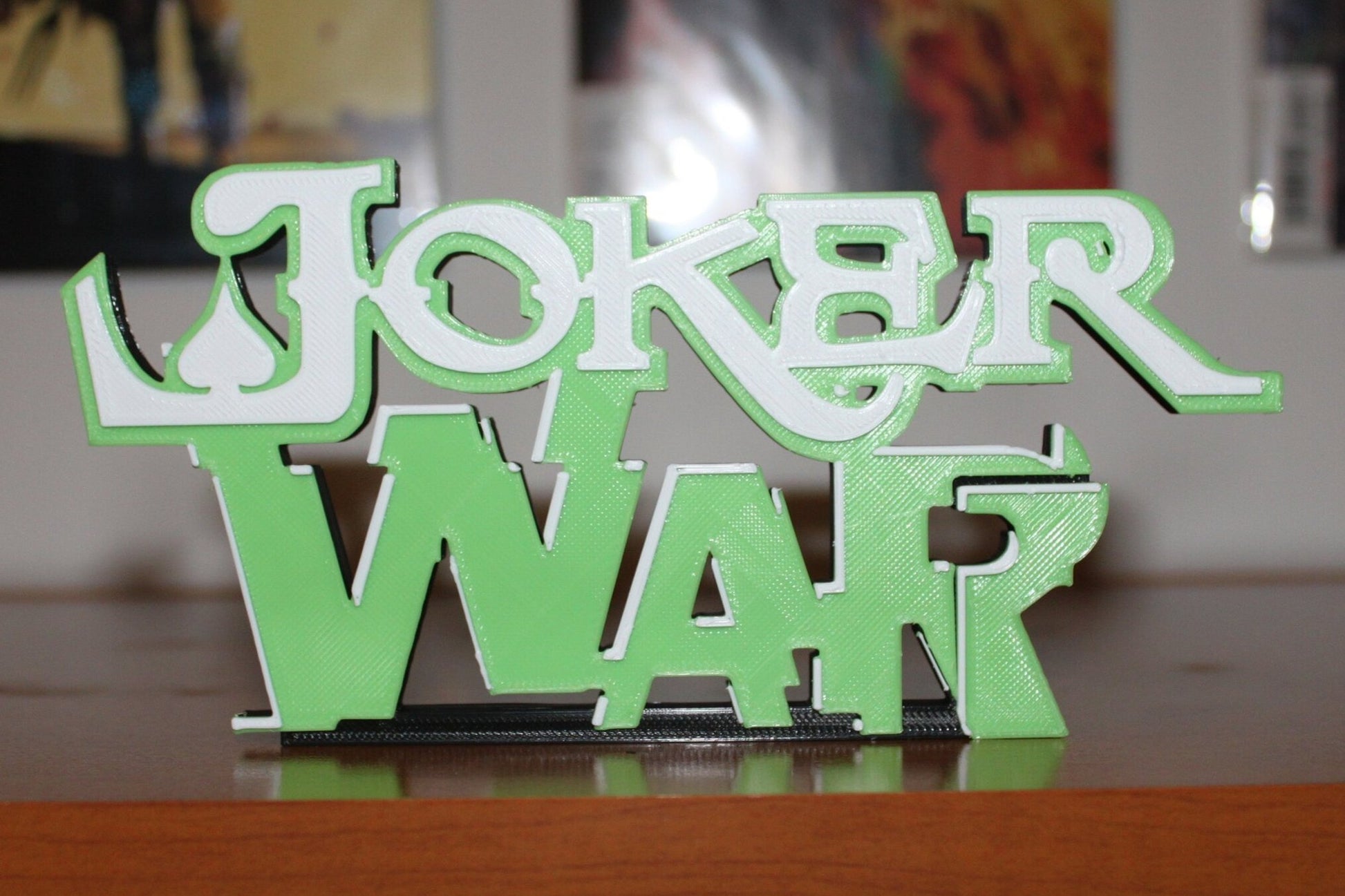 Joker War 3D printed Comic Logo Art