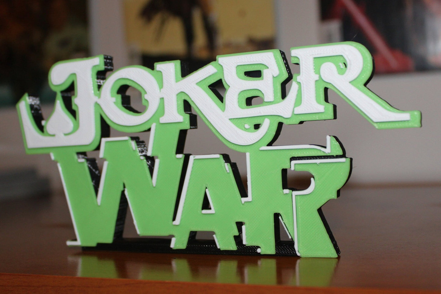 Joker War 3D printed Comic Logo Art