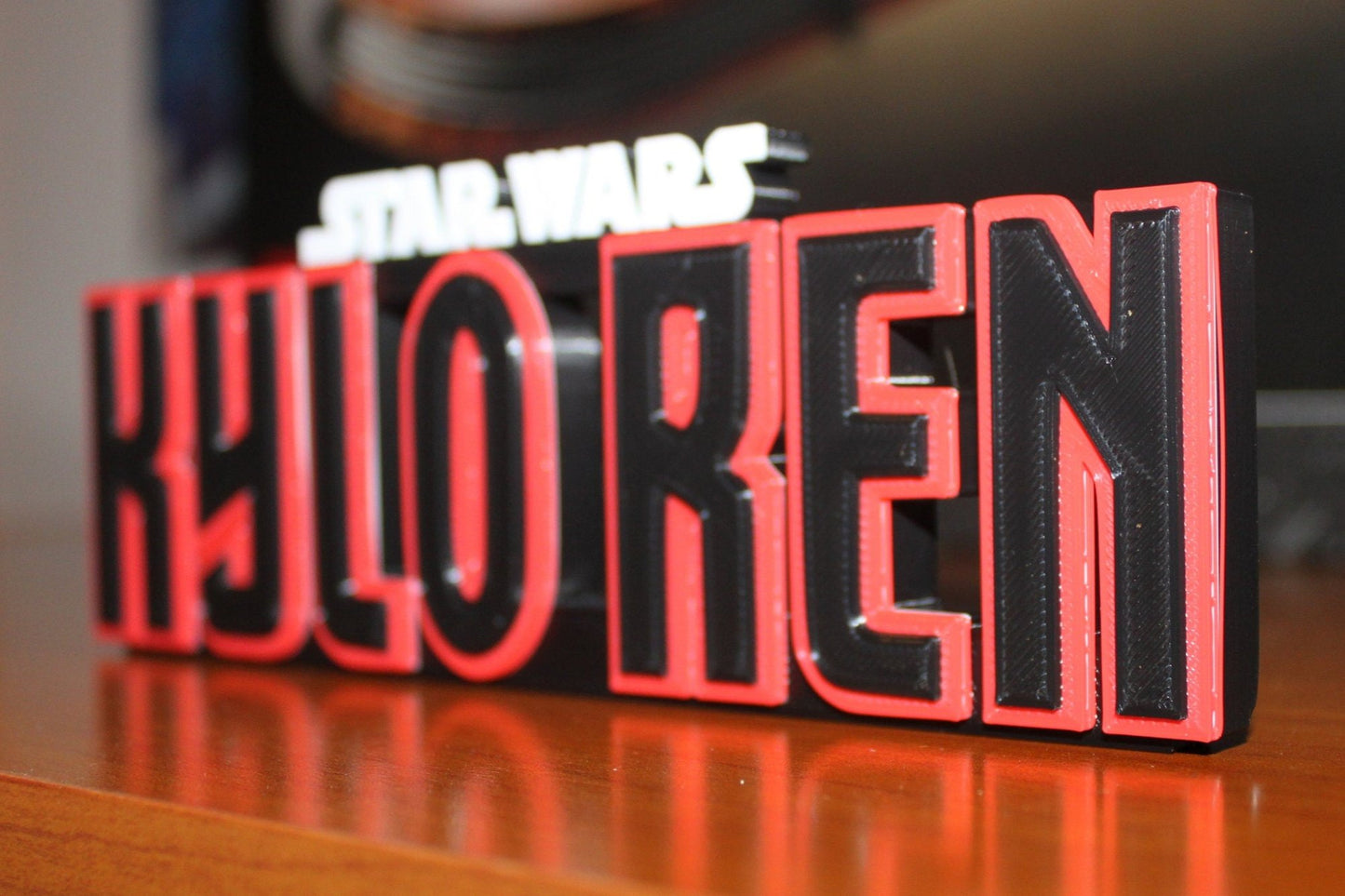 Kylo Ren 3D printed Comic Logo Art