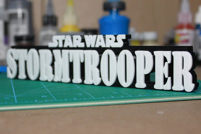 Stormtrooper 3D printed Comic Logo Art