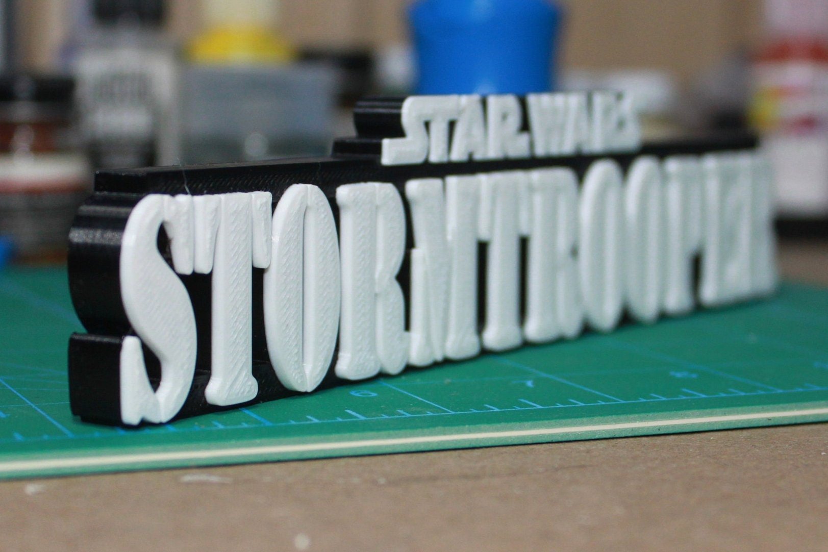 Stormtrooper 3D printed Comic Logo Art