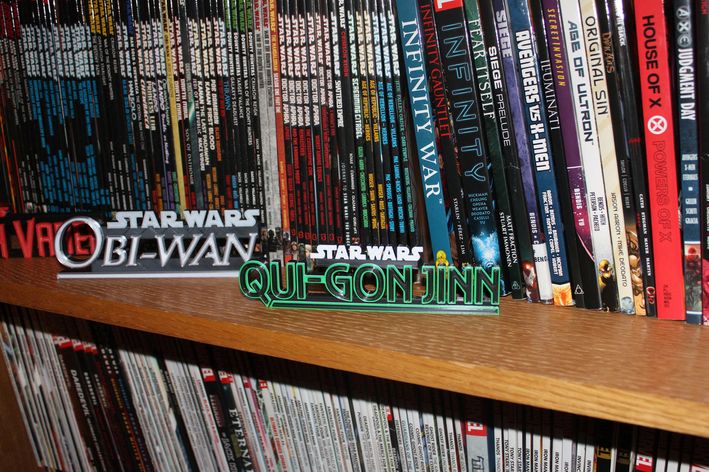 Qui-Gon Jinn 3D printed Comic Logo Art