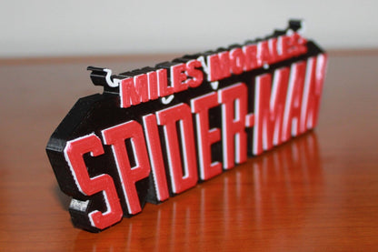 Spider-Man Miles Morales 3D printed Comic Logo Art