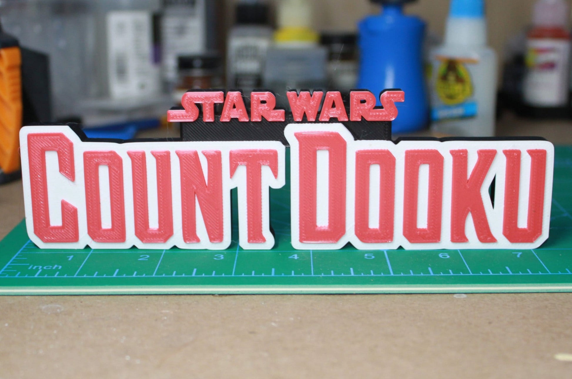 Count Dooku 3D printed Comic Logo Art