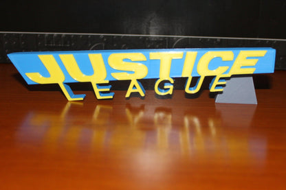 Justice league 3D printed Comic Logo Art