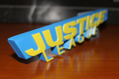 Justice league 3D printed Comic Logo Art