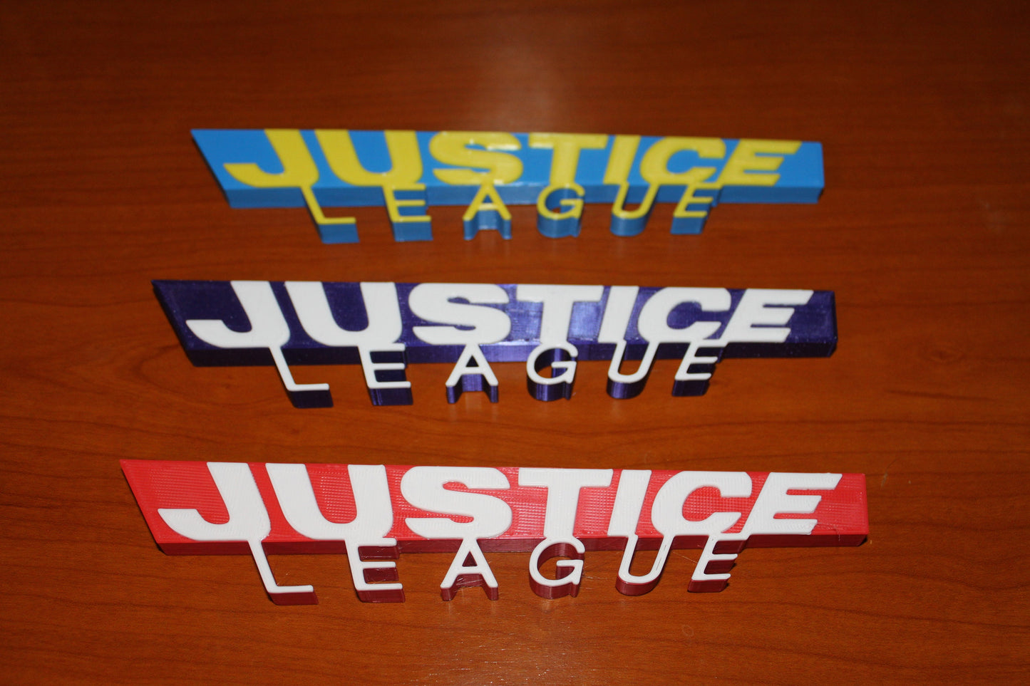 Justice league 3D printed Comic Logo Art