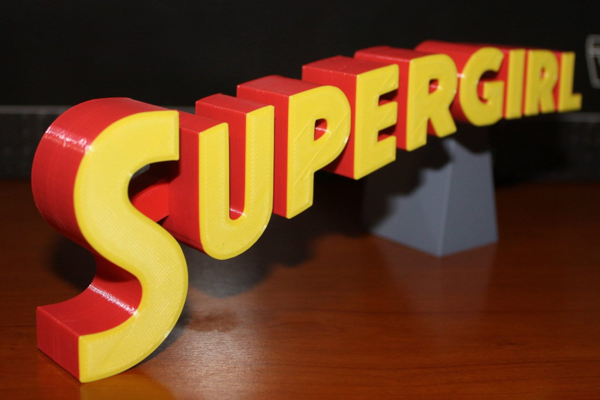 Supergirl 3D printed Comic Logo Art