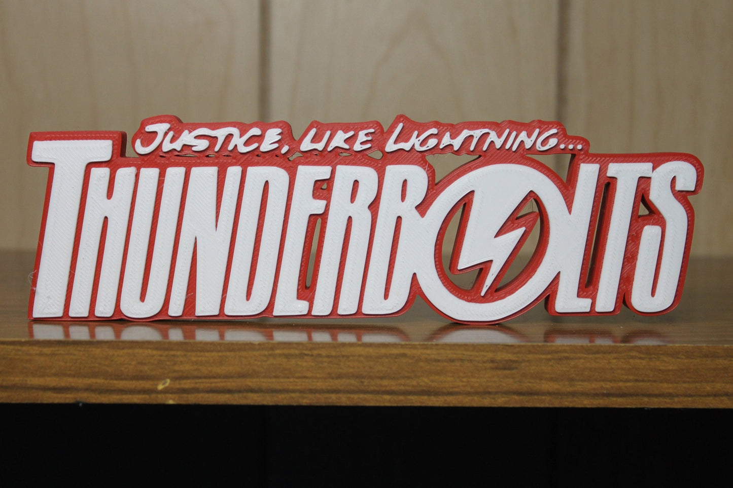 Thunderbolts 3D printed Comic Logo Art