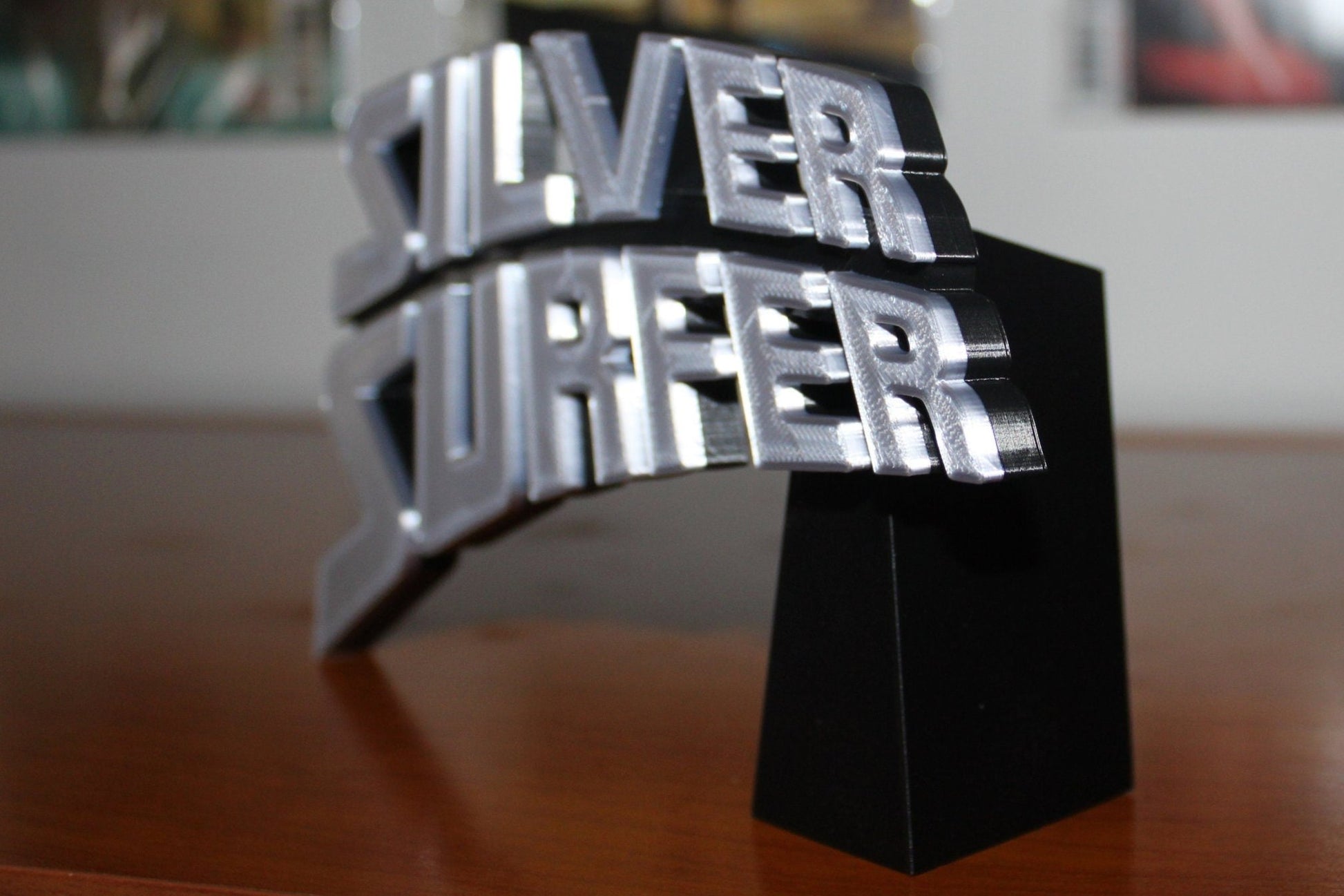 Silver Surfer 3D printed Comic Logo Art