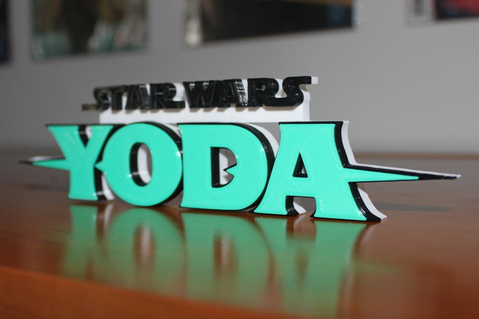 Yoda 3D printed Comic Logo Art