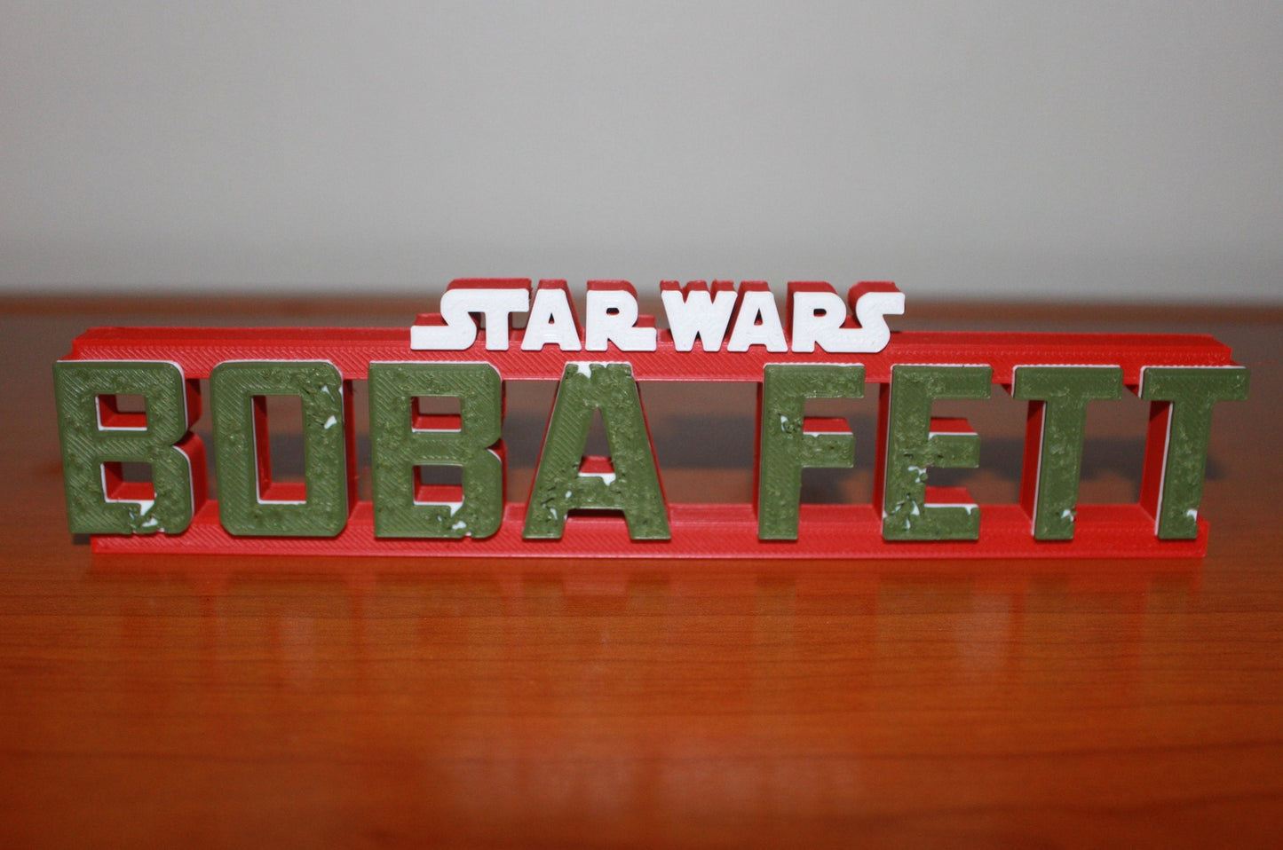 Boba Fett 3D printed Comic Logo Art