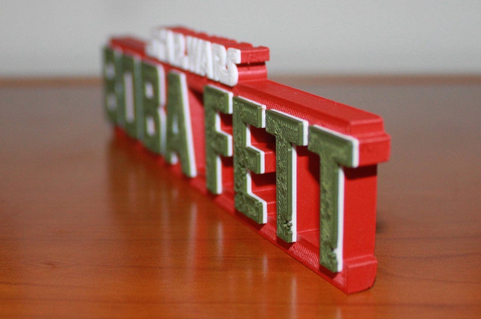 Boba Fett 3D printed Comic Logo Art