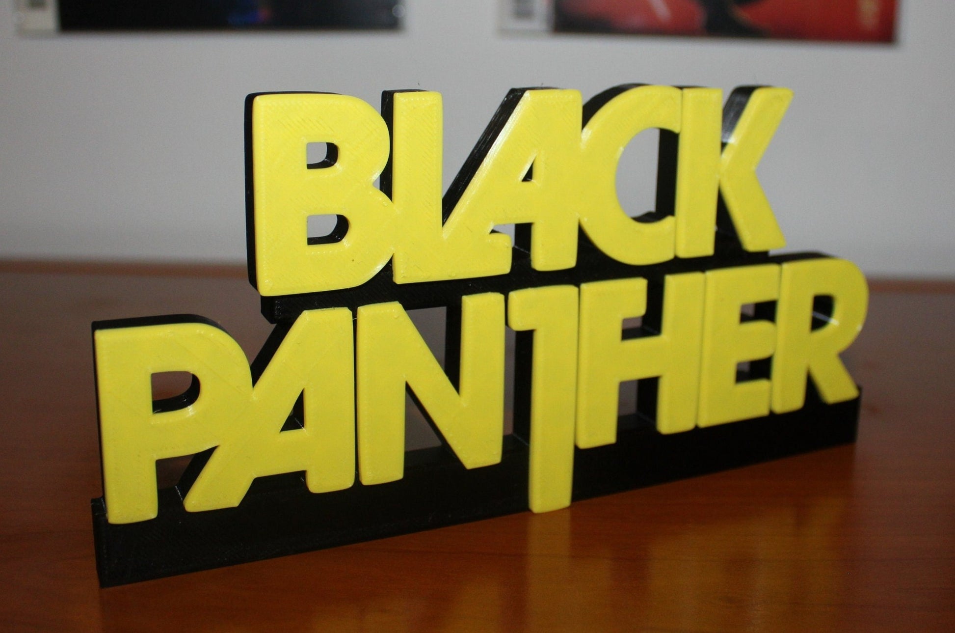 Black Panther 3D printed Comic Logo Art