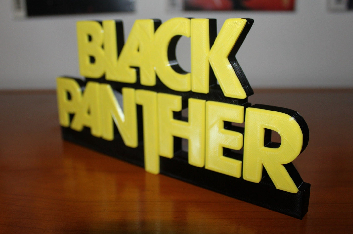 Black Panther 3D printed Comic Logo Art