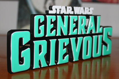 General Grievous 3D printed Comic Logo Art