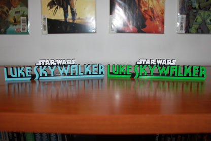 Luke Skywalker 3D printed Comic Logo Art