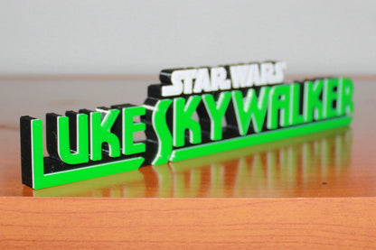 Luke Skywalker 3D printed Comic Logo Art