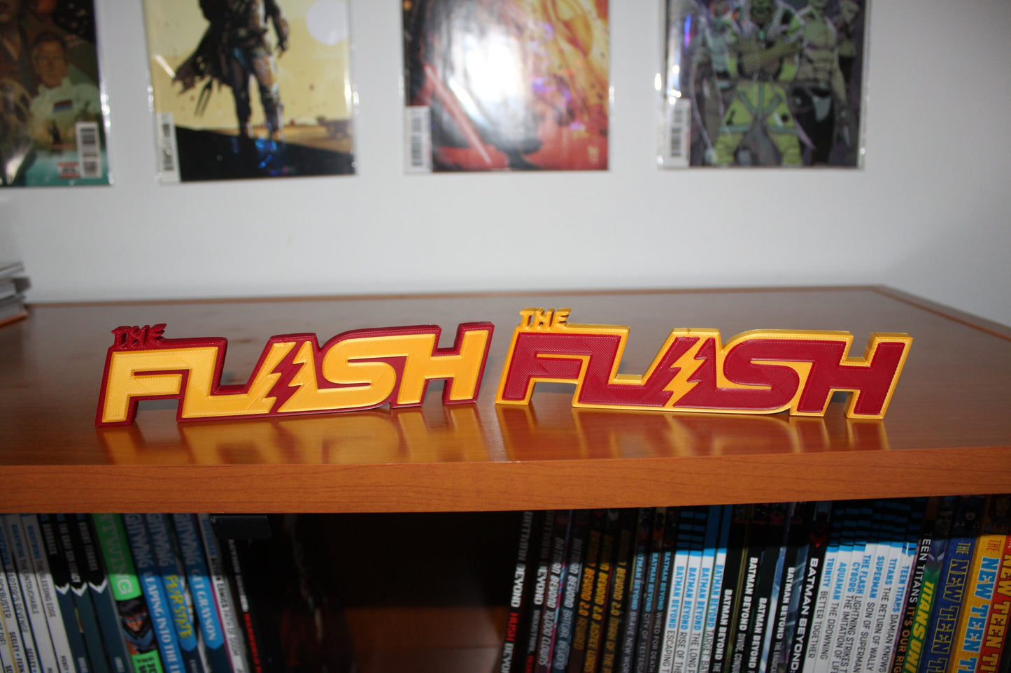 Flash 3D printed Comic Logo Art