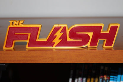 Flash 3D printed Logo Sign Wall Desk Shelf Art