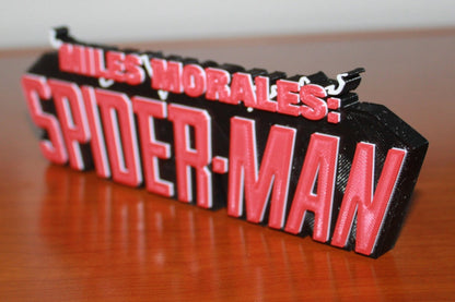 Spider-Man Miles Morales 3D printed Comic Logo Art