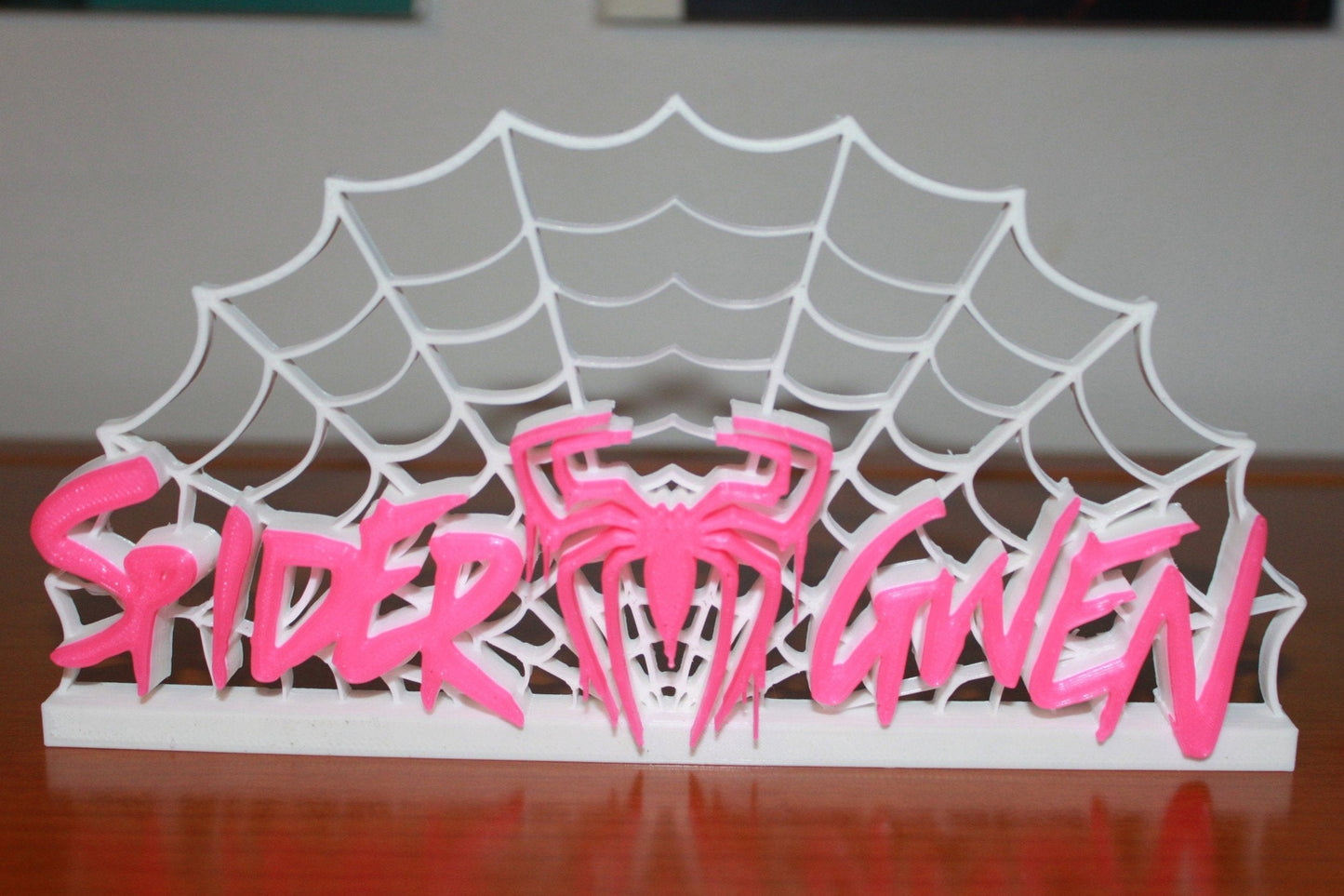 Spider Gwen 3D printed Logo Sign Wall Desk Shelf Art