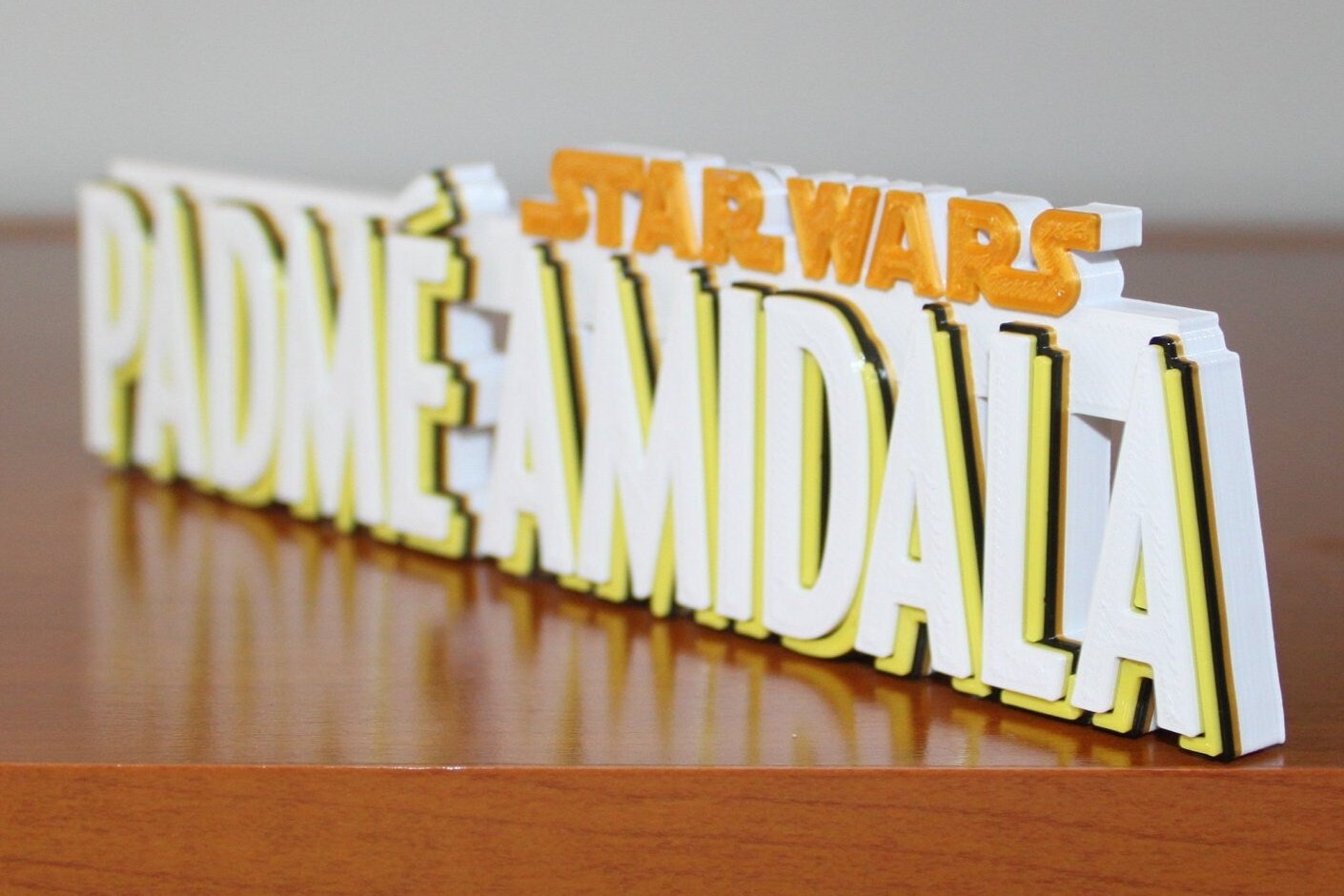 Padme Amidala 3D printed Comic Logo Art