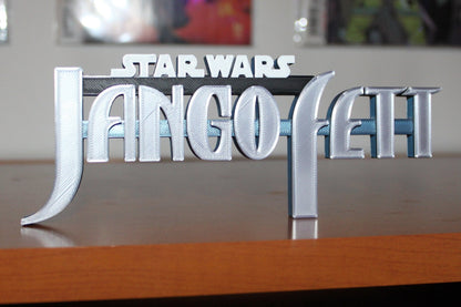 Jango Fett 3D printed Logo Sign Wall Desk Shelf Art