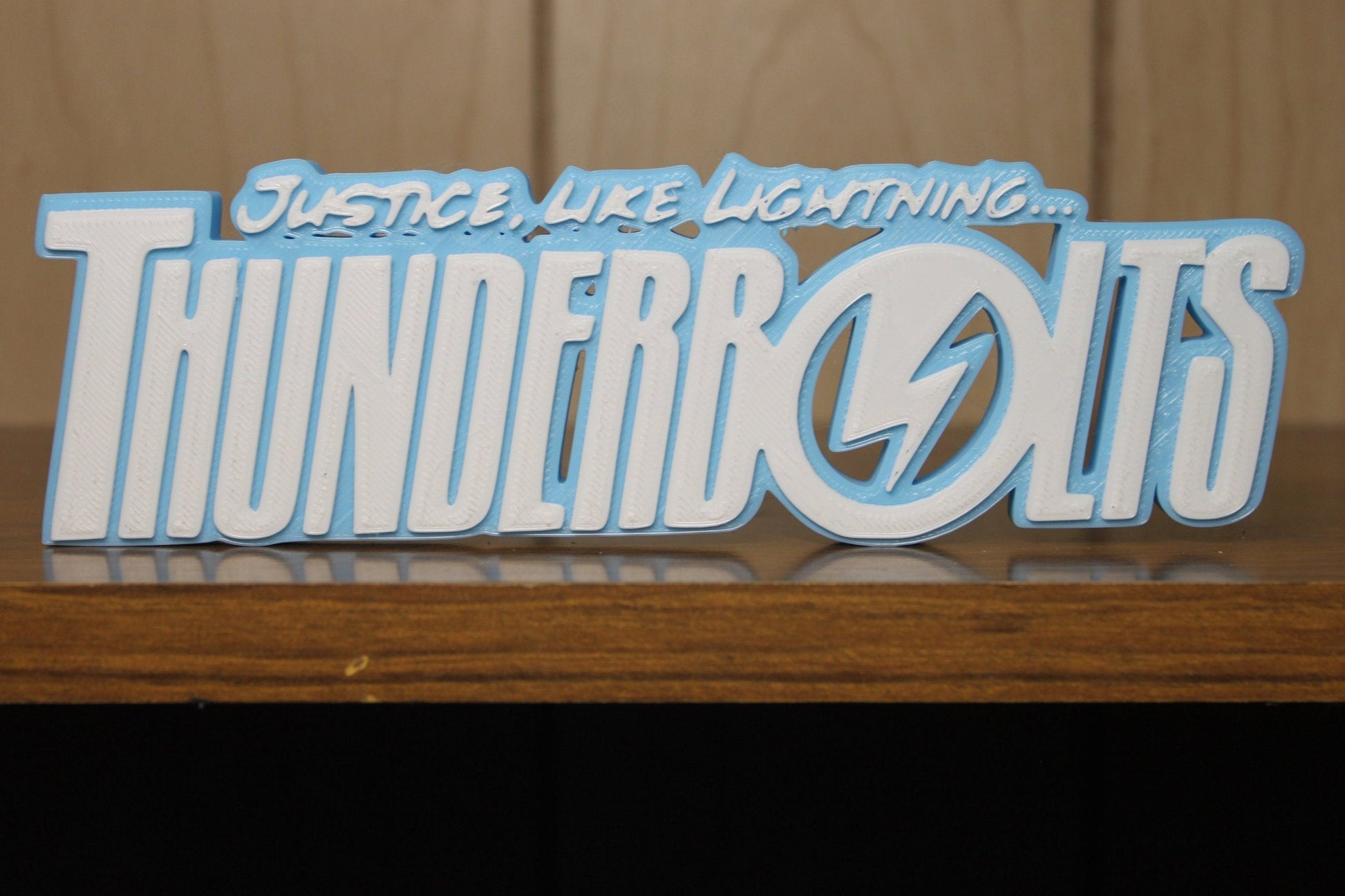 Thunderbolts 3D printed Comic Logo Art