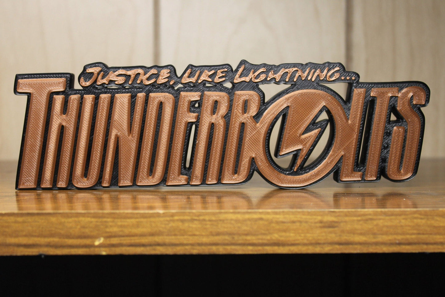 Thunderbolts 3D printed Comic Logo Art