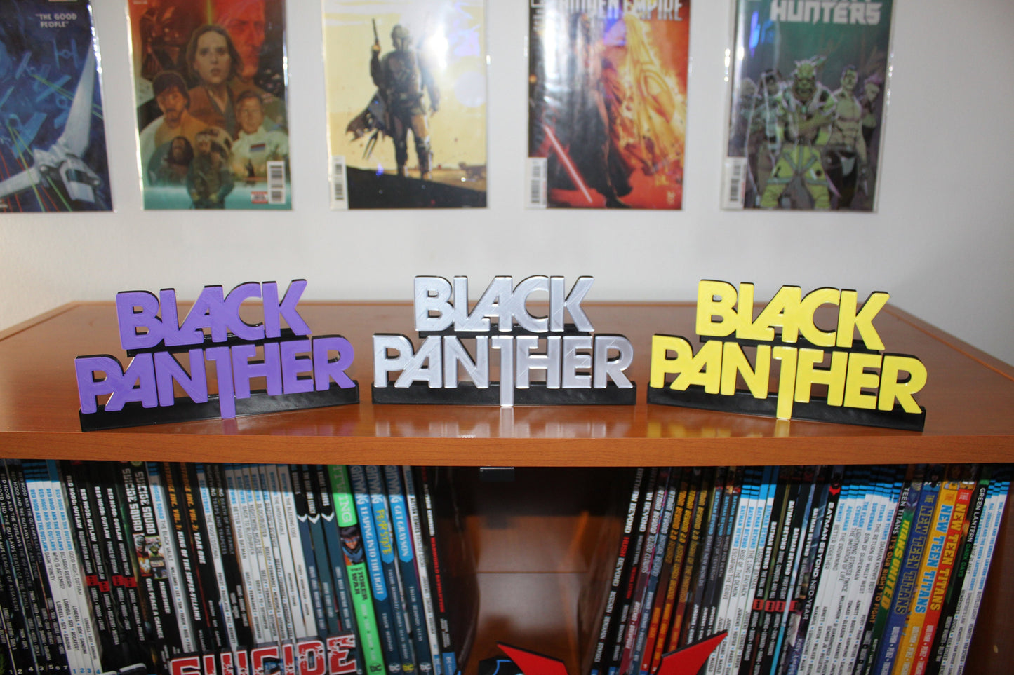 Black Panther 3D printed Comic Logo Art