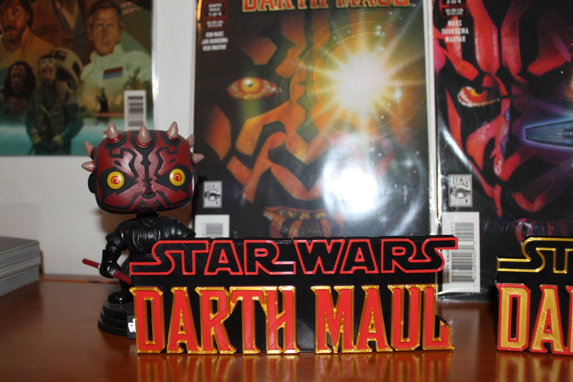 Darth Maul 3D printed Comic Logo Art