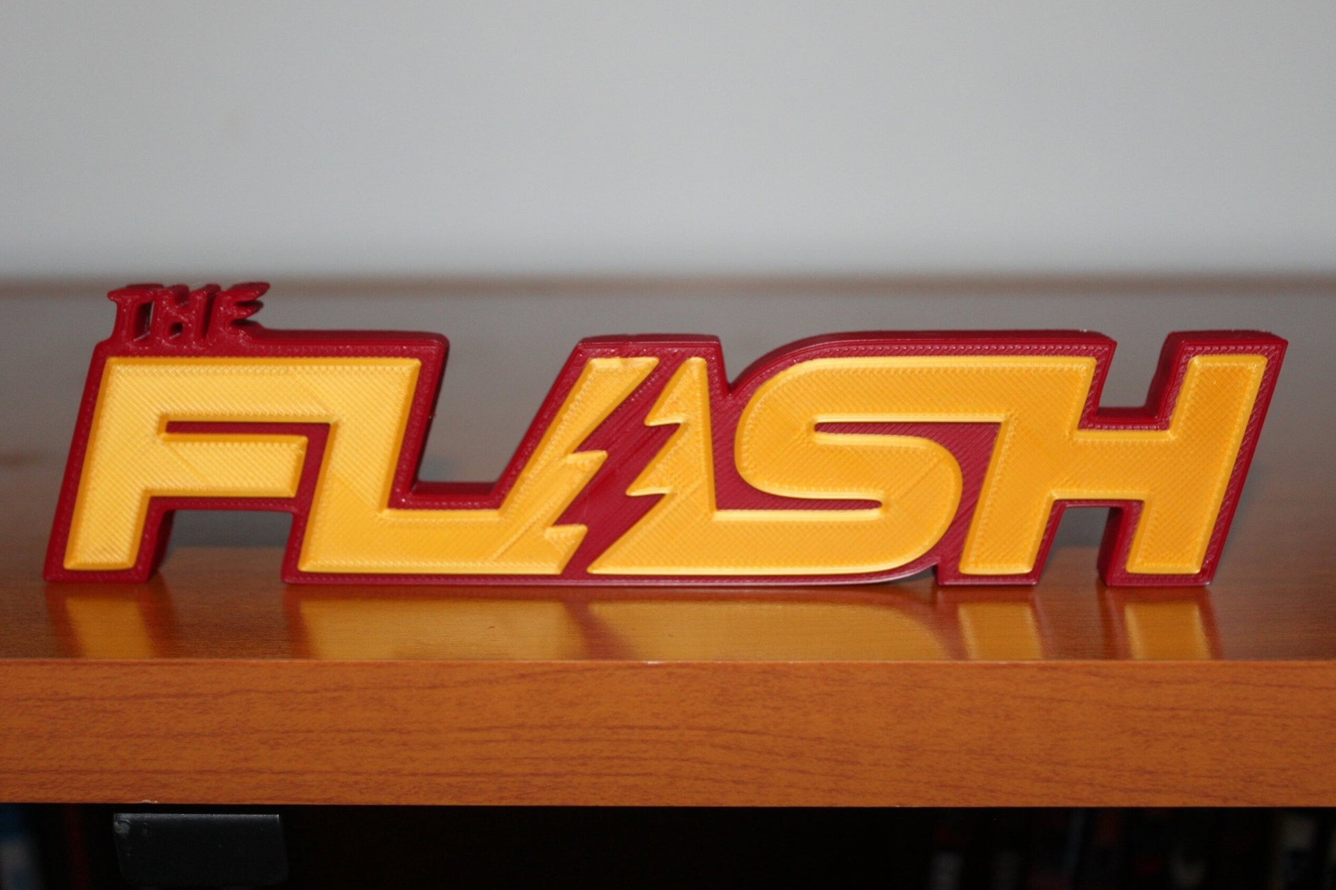 Flash 3D printed Comic Logo Art