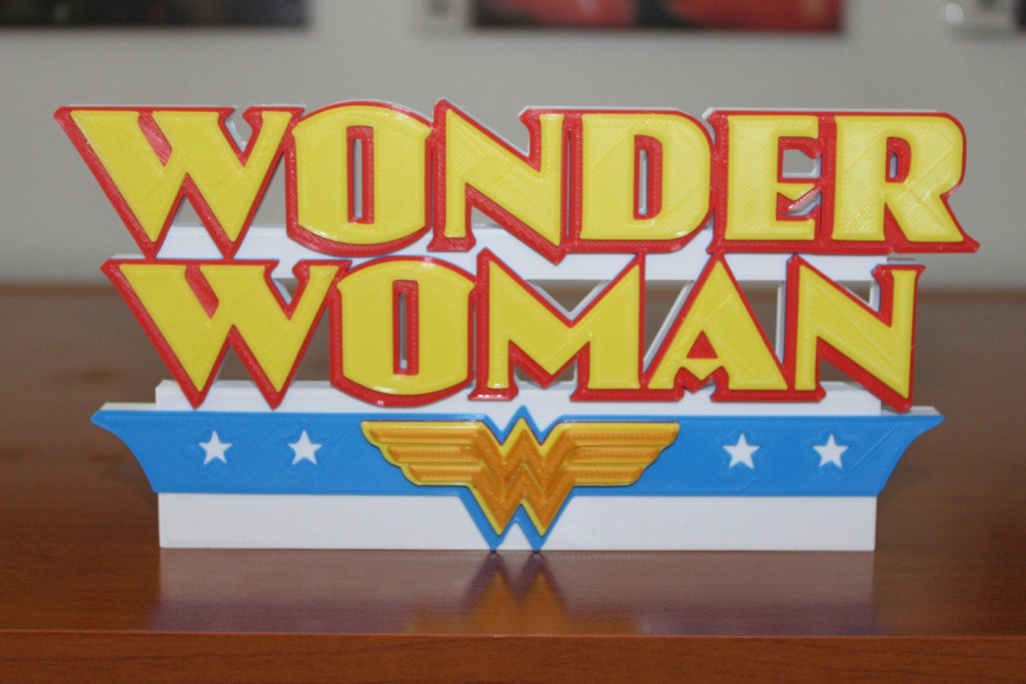 Wonder Woman 3D printed Comic Logo Art