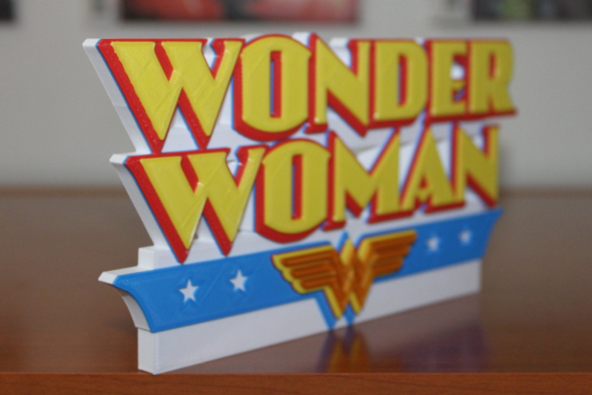 Wonder Woman 3D printed Comic Logo Art