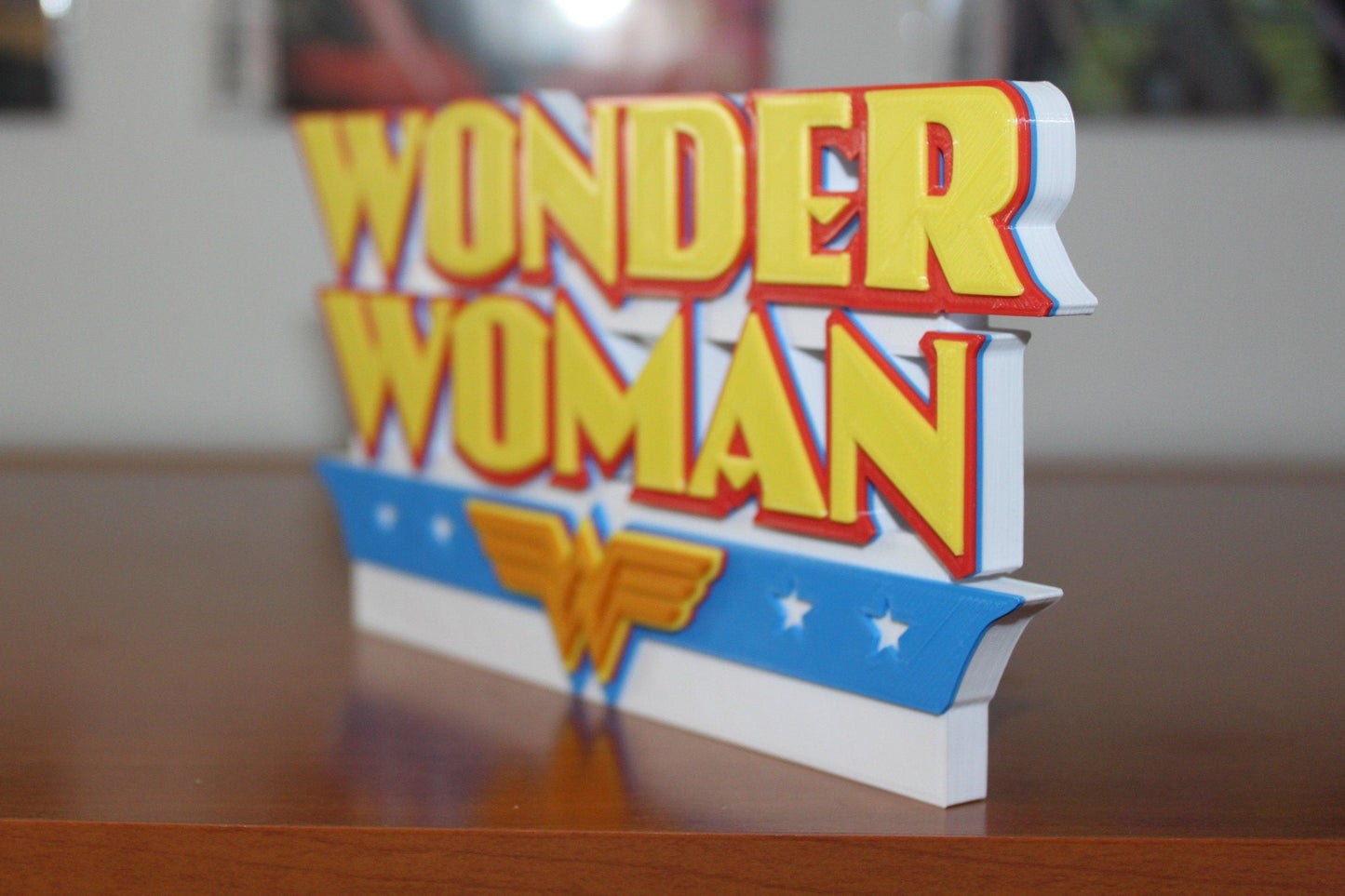 Wonder Woman 3D printed Comic Logo Art