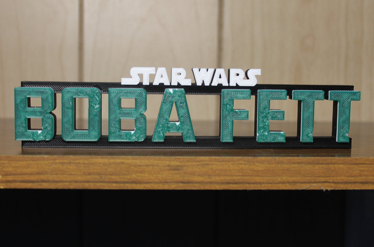 Boba Fett 3D printed Comic Logo Art